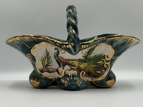 Glazed porcelain peacock - glazed,