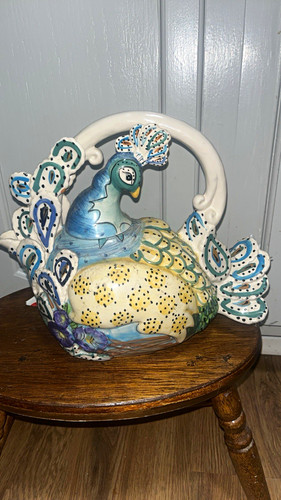 Multicolor peacock ceramic - multicolor,