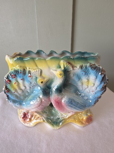Peacock planter vase mcm - peacock,