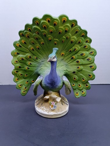 Lefton china peacock figurine - lefton,